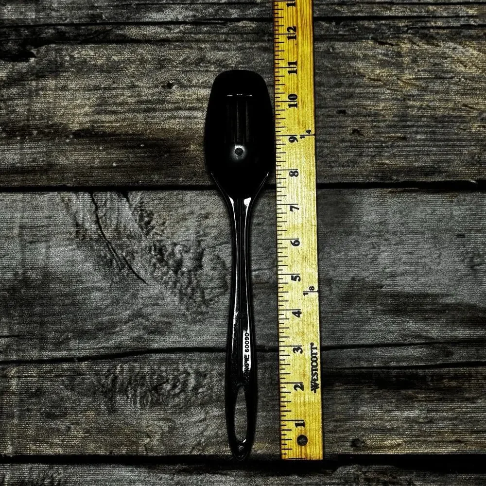 Vintage Ensar Corp Nylon Plastic Slotted Spoon Made USA Black 11